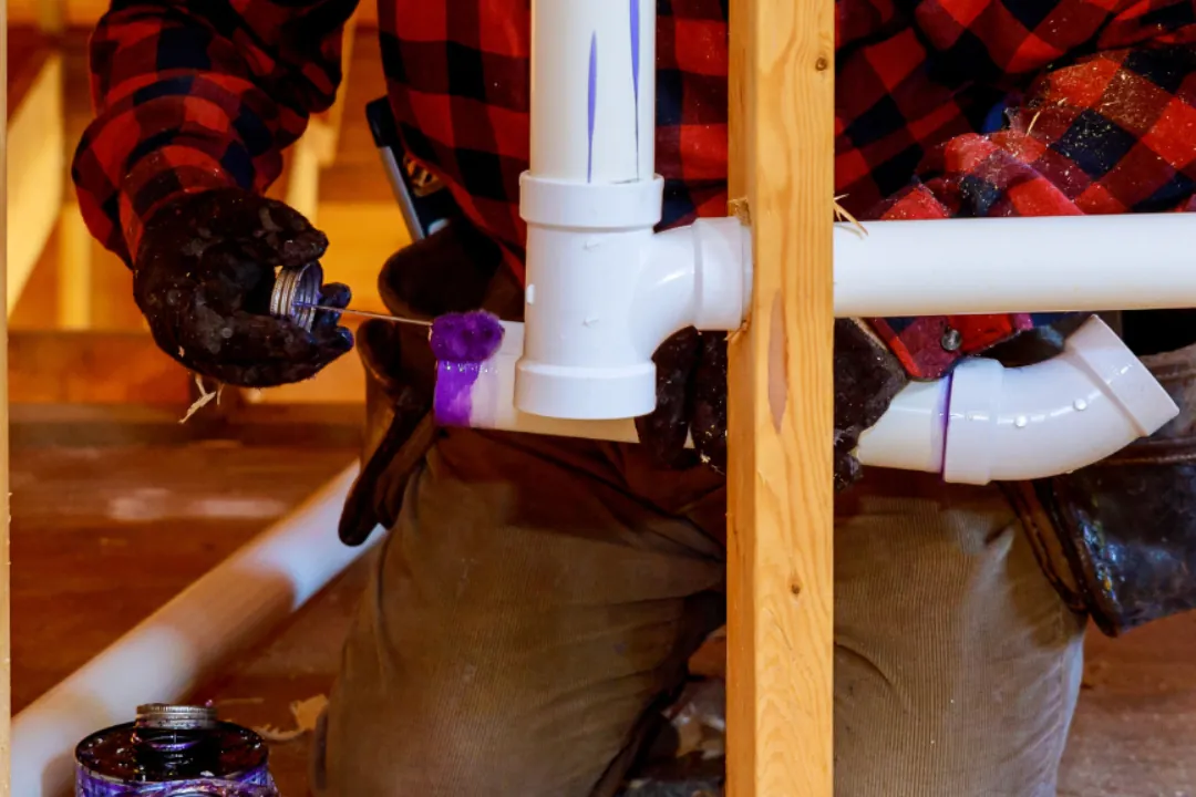 Plumbing rough-in on a residential job