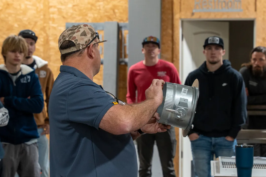 Fabricated sheet metal fitting in our Abilene shop