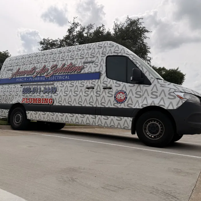 Accurate Air Solutions wrapped service van