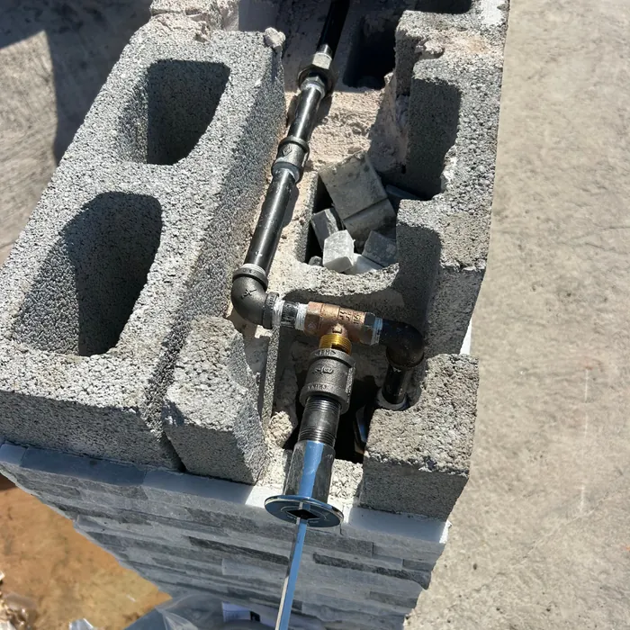 Rough-in through block wall